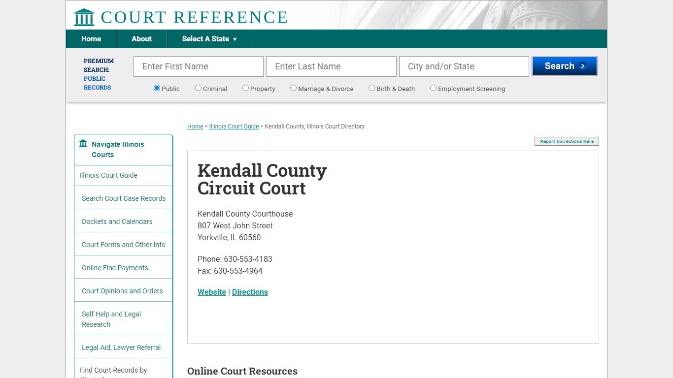 Kendall County Circuit Court - Courtreference.com